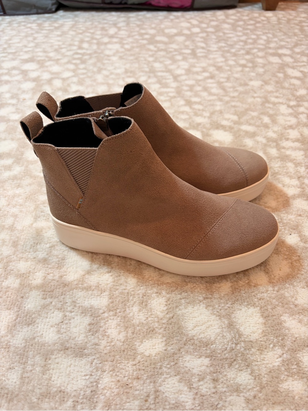 Toms suede sneaker platform Booties